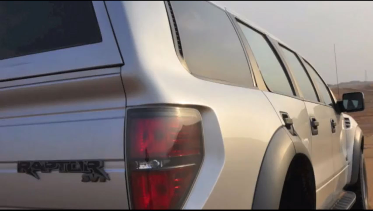 Six Door Ford F 150 Raptor Suv Spotted In United Arab Emirates