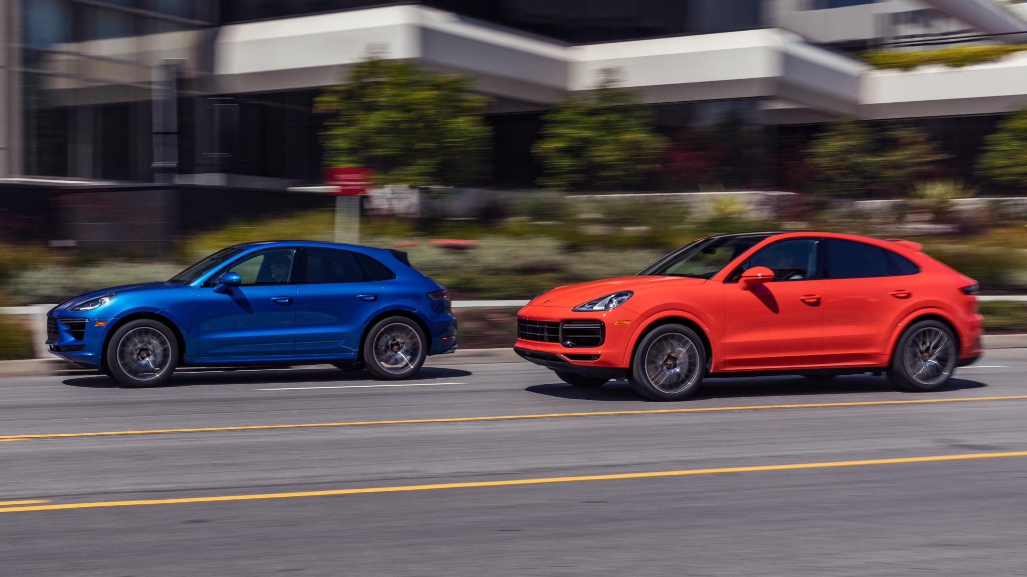 The 2020 Porsche Cayenne Turbo Coupe and Macan Turbo
