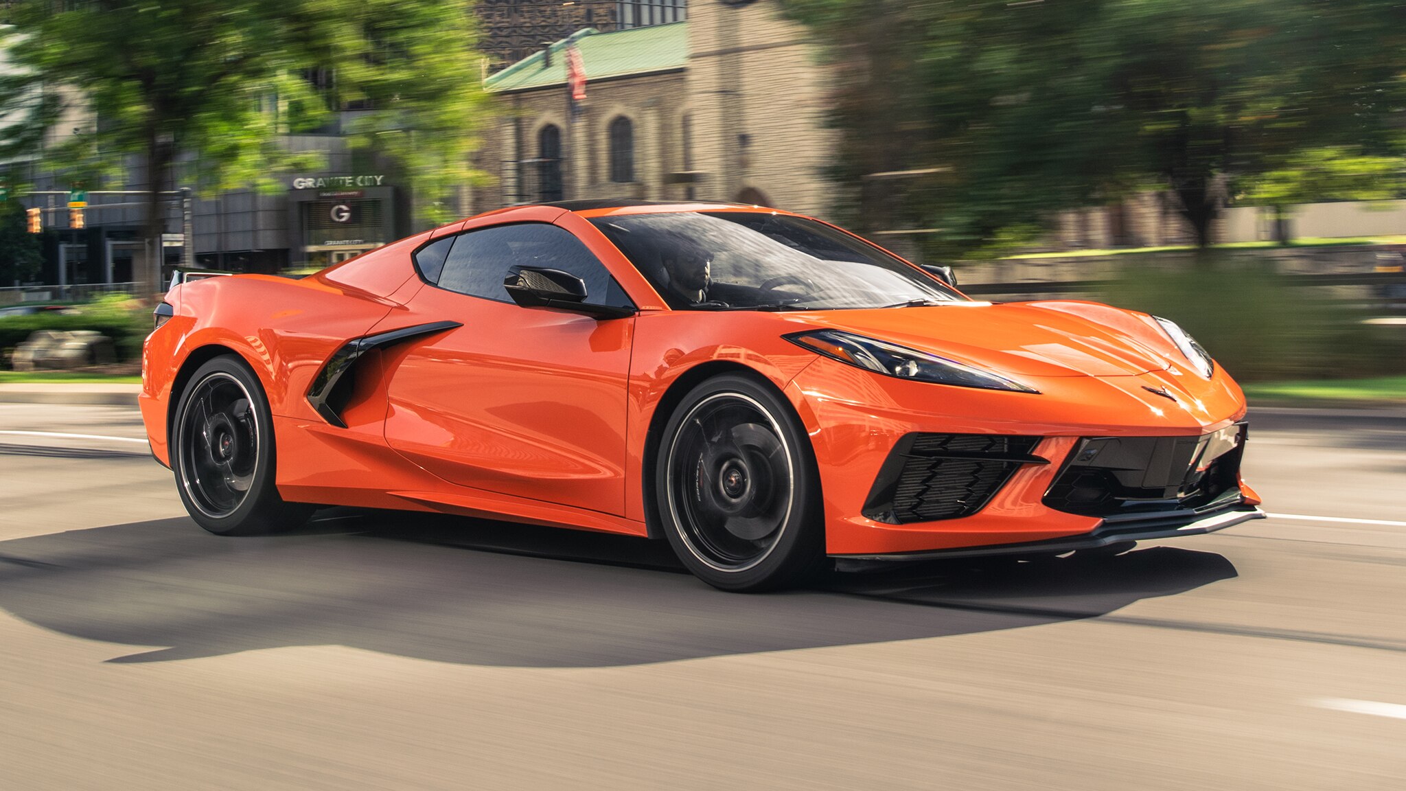 2020 Chevrolet Corvette C8 past flags
