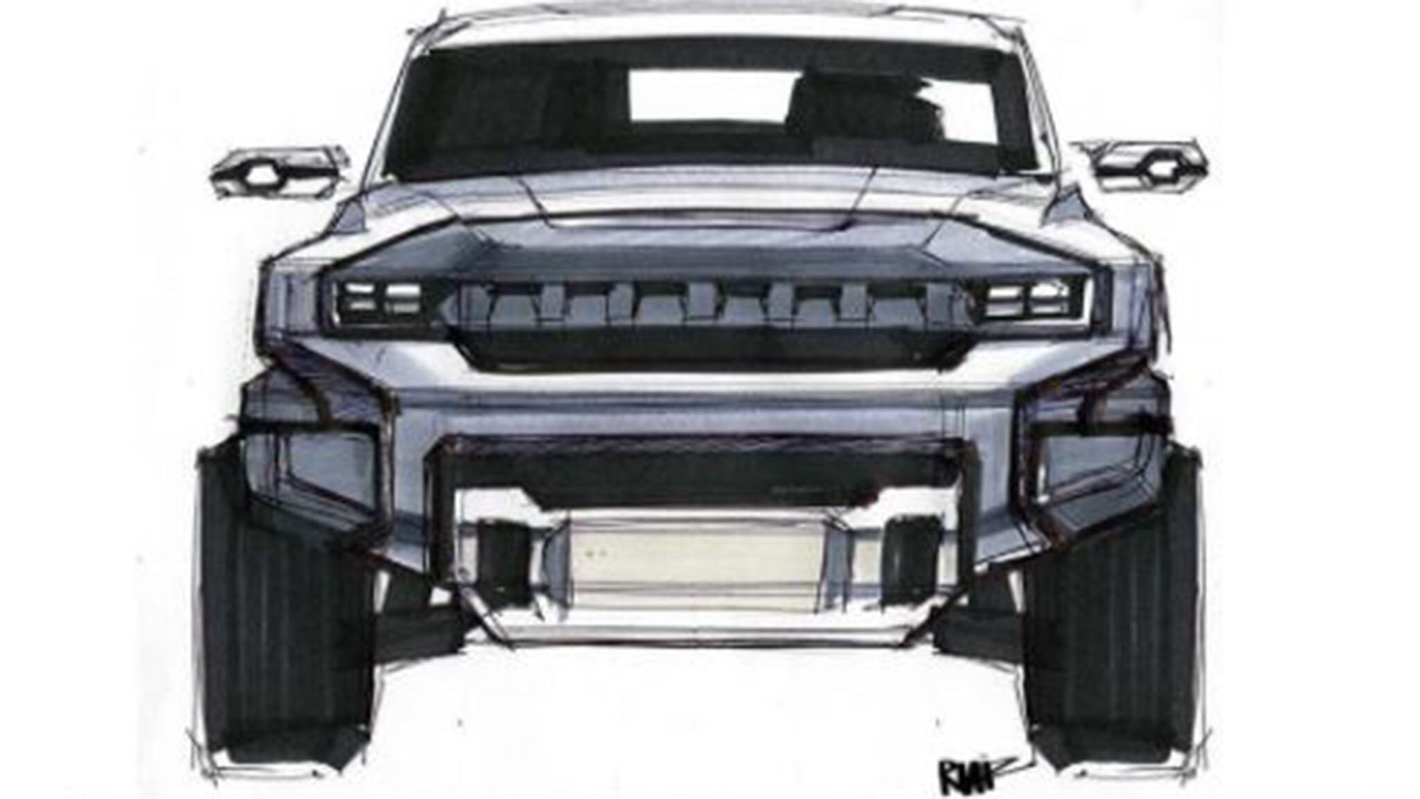 2022 GMC Hummer EV Early Design Proposals Shared by GM